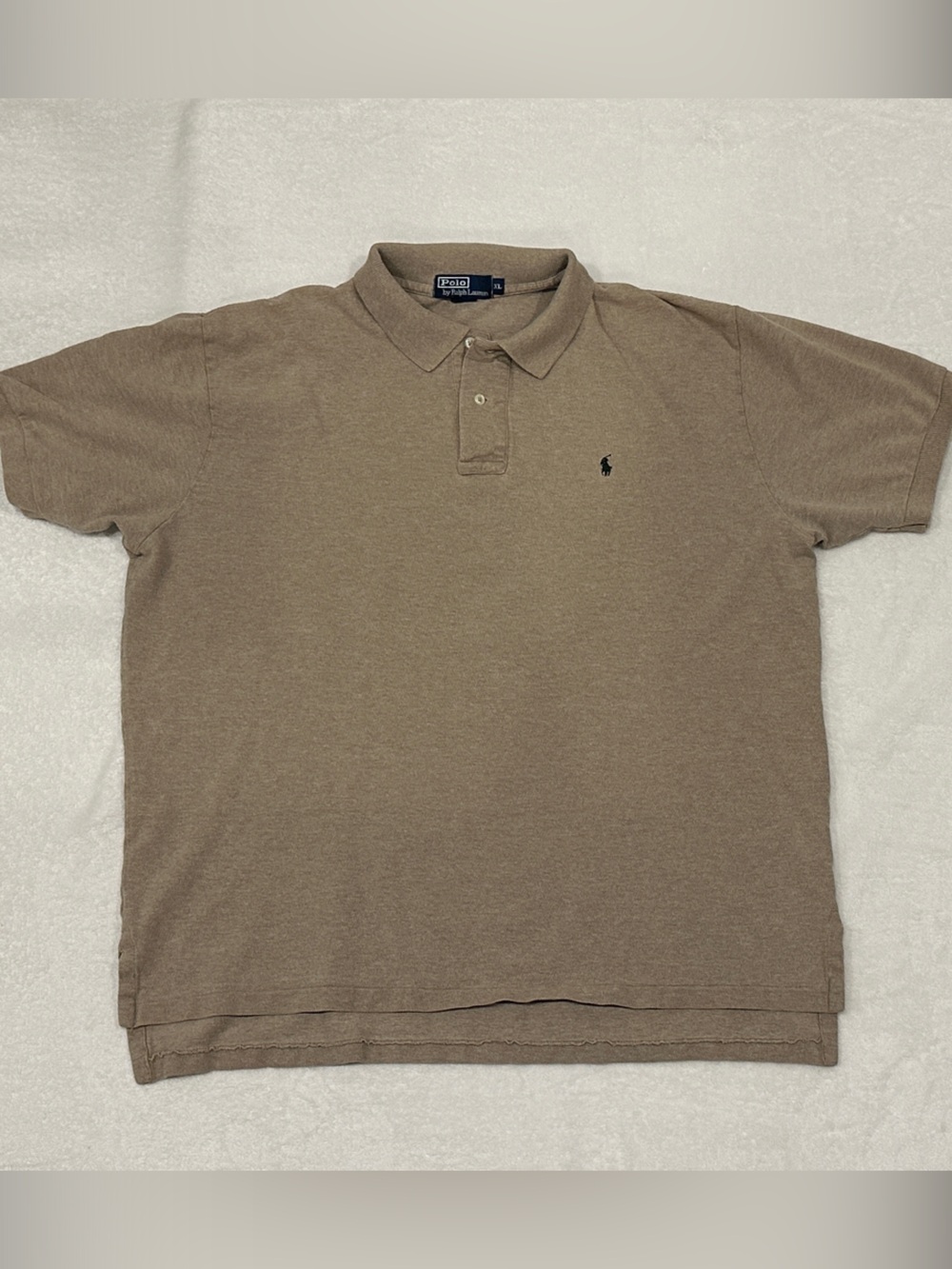 Polo by Ralph Lauren Men's Light Tan Short-Sleeve Knit Polo